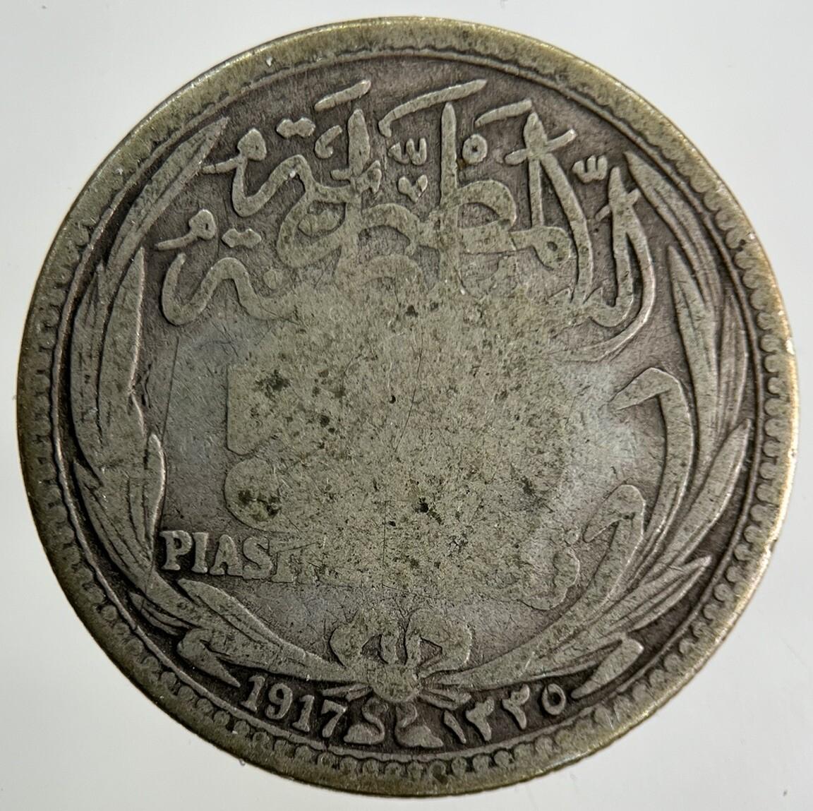 1917 Egypt 5 Piastres Silver Coin | Collectable Grade