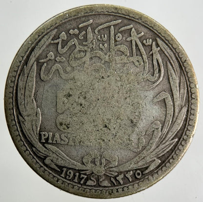 1917 Egypt 5 Piastres Silver Coin | Collectable Grade
