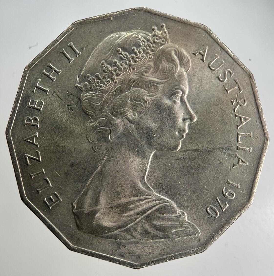 1970 Australia 50 Cents Coin | Fine Collectable Grade