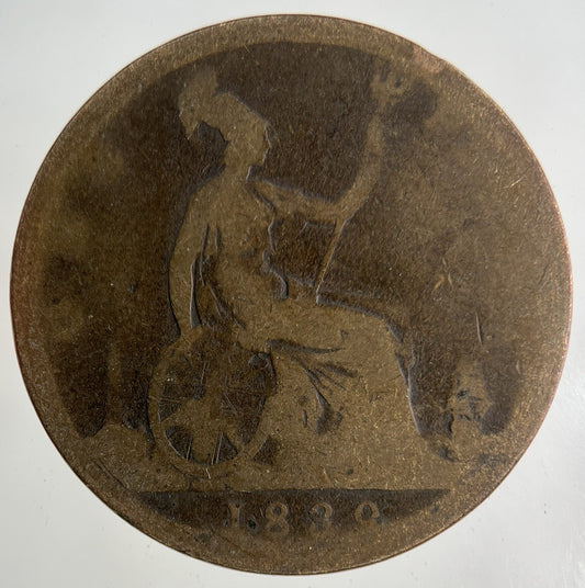 1889 Victoria One Penny Coin | Fair Grade