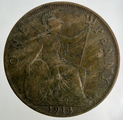 1914 George V One Penny Coin | Fine Collectable Grade
