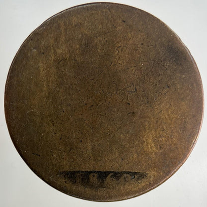 1860 Victoria One Penny Coin | Worn Grade