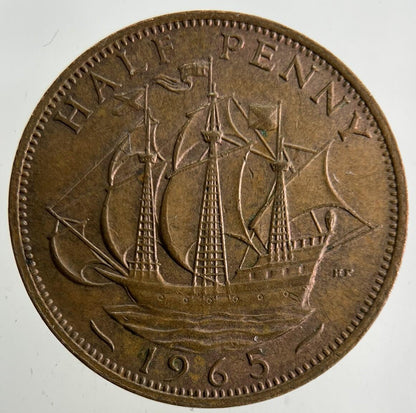 1965 Elizabeth II 2nd Half-Penny Coin | Fine Collectable Grade