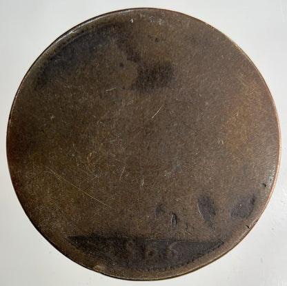 1866 Victoria One Penny Coin | Worn Grade