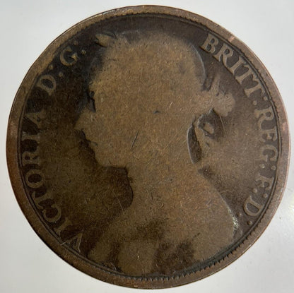 1891 Victoria One Penny Coin | Fair Grade