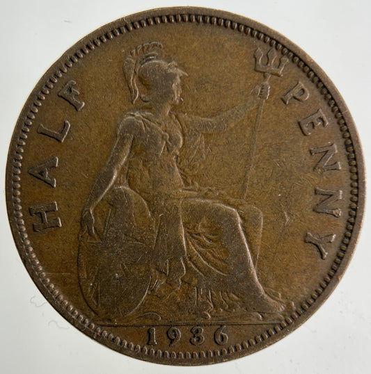 1936 George V Half-Penny Coin | Collectable Grade