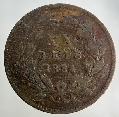 1884 Portugal XX 20 Reis Coin | Collectable Grade