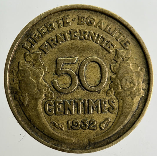 1932 France 50 Centimes Coin | Fine Collectable Grade