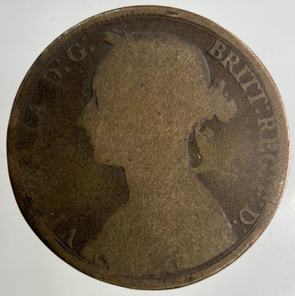 1893 Victoria One Penny Coin | Fair Grade