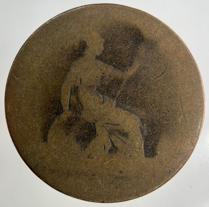 British Victoria One Penny Coin | Worn Grade