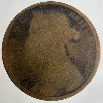 British Victoria One Penny Coin | Worn Grade
