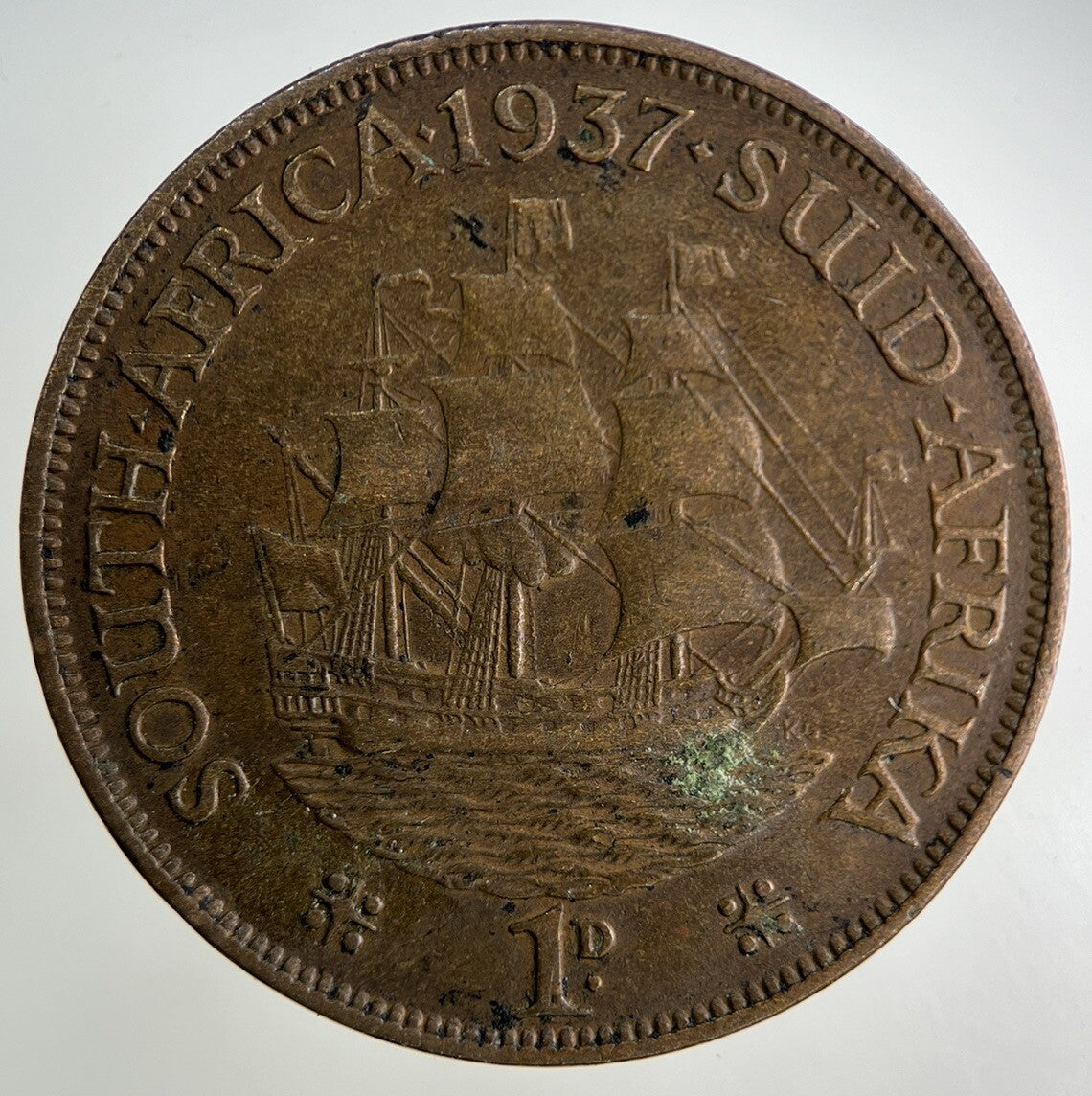 1937 South Africa One Penny Coin | Fine Collectable Grade