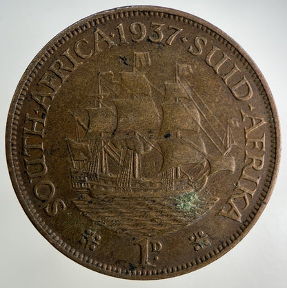 1937 South Africa One Penny Coin | Fine Collectable Grade