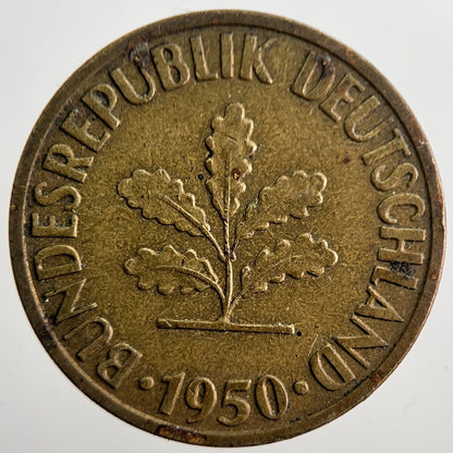 1950 Germany 10 Pfennig Coin | Collectable Grade | a7504