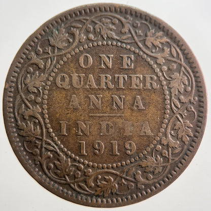 1919 India 1/4 Quarter Anna Coin | Collectable Grade | a7677