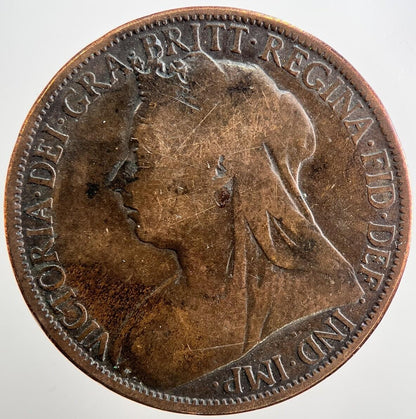 1896 Victoria One Penny Coin | Fair Grade | a3325