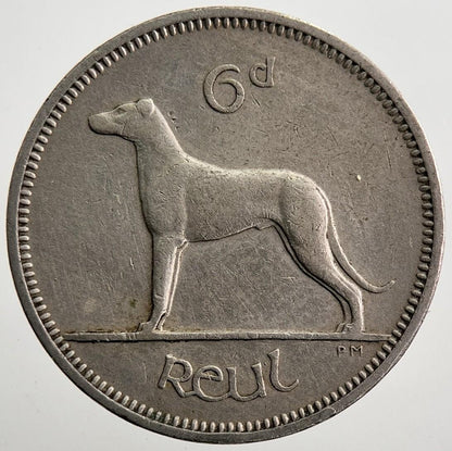 1960 Irish Dog Sixpence Coin | Very High Grade | a7456