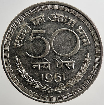 1961 India 50 Paise Coin | Fine Collectable Grade | a3341