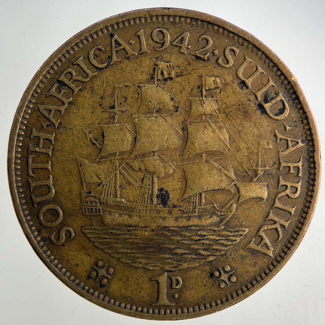 1942 South Africa One Penny Coin | Fine Collectable Grade