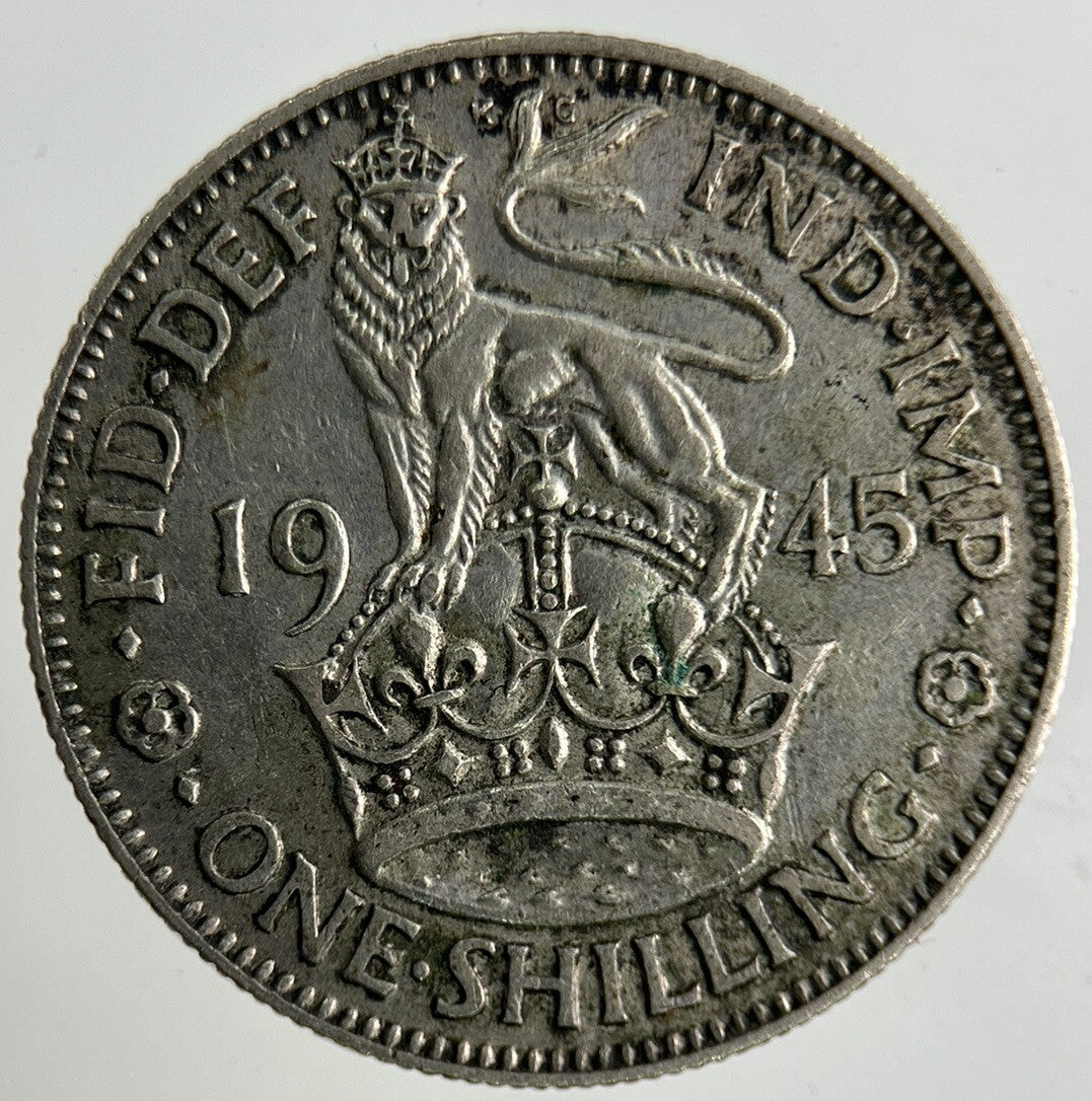 1945 George VI Shilling Silver Coin | Fine Collectable Grade