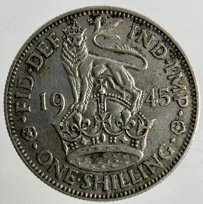 1945 George VI Shilling Silver Coin | Fine Collectable Grade