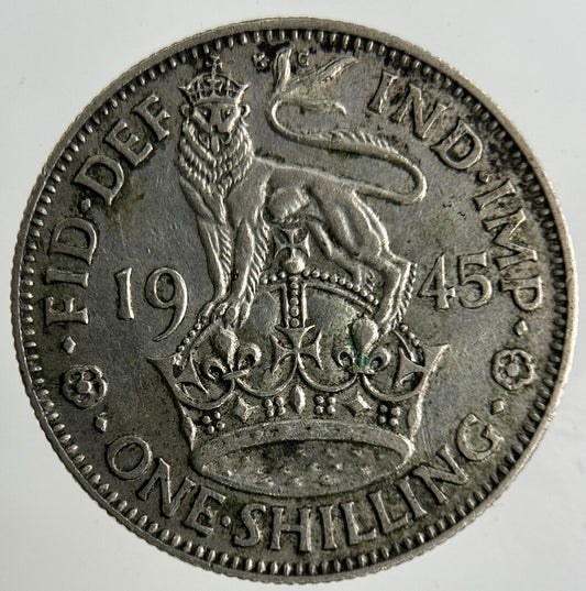 1945 George VI Shilling Silver Coin | Fine Collectable Grade