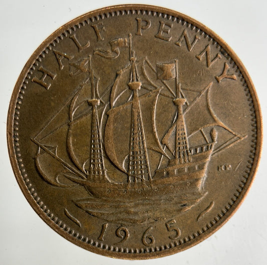 1965 Elizabeth II 2nd Half-Penny Coin | Fine Collectable Grade