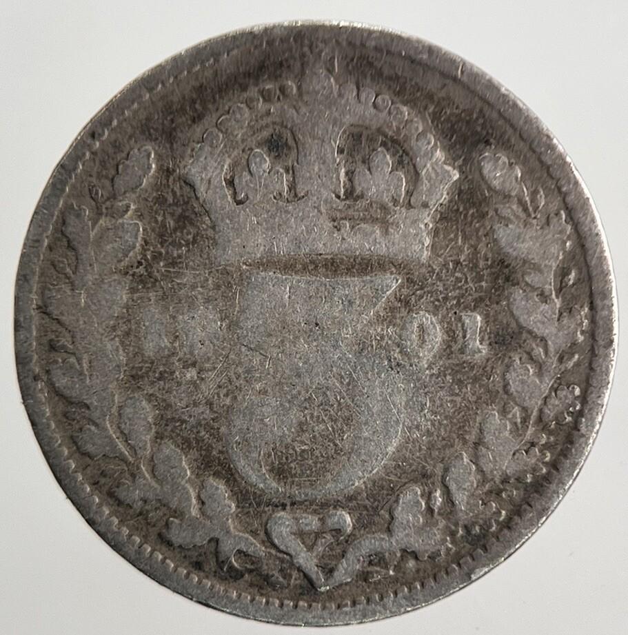1901 Victoria Threepence Silver Coin | Collectable Grade | a9816