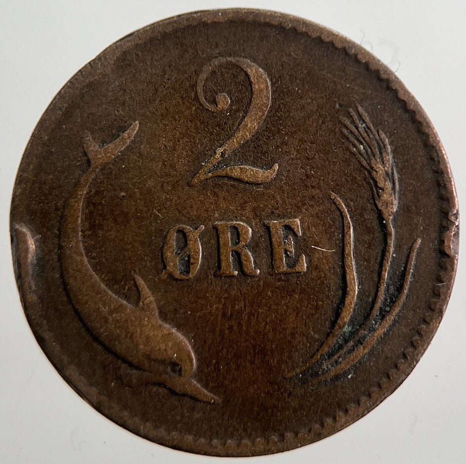 1875 Sweden Two 2 Ore Coin | Collectable Grade | a7509