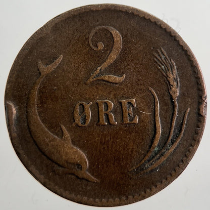 1875 Sweden Two 2 Ore Coin | Collectable Grade | a7509