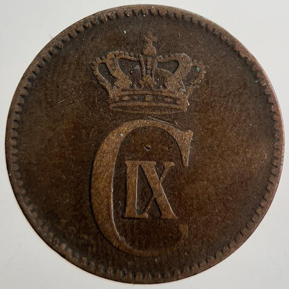 1875 Sweden Two 2 Ore Coin | Collectable Grade | a7509