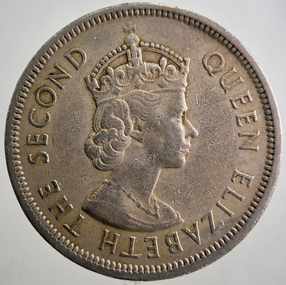 1960 Hong Kong 1 One Dollar Coin | Fine Collectable Grade | a8056