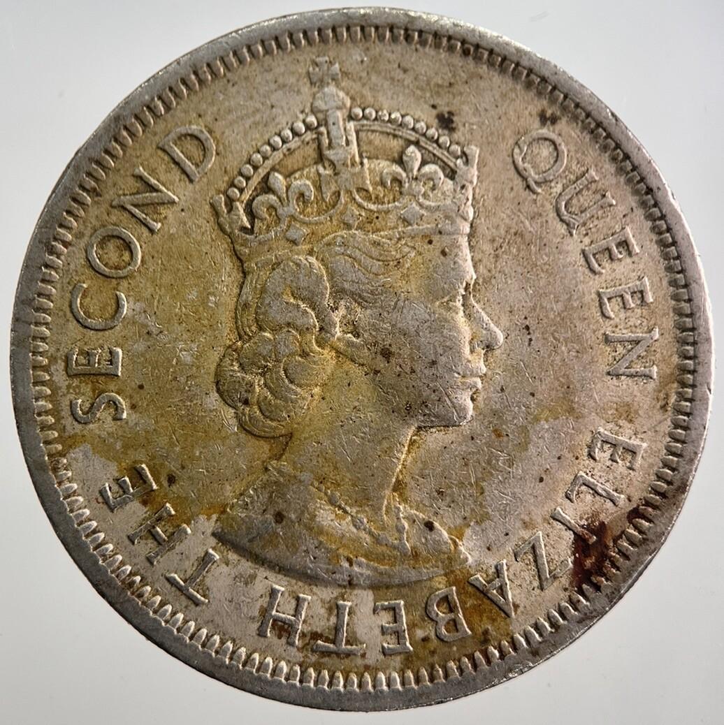 1960 Hong Kong 1 One Dollar Coin | Fine Collectable Grade | a8057