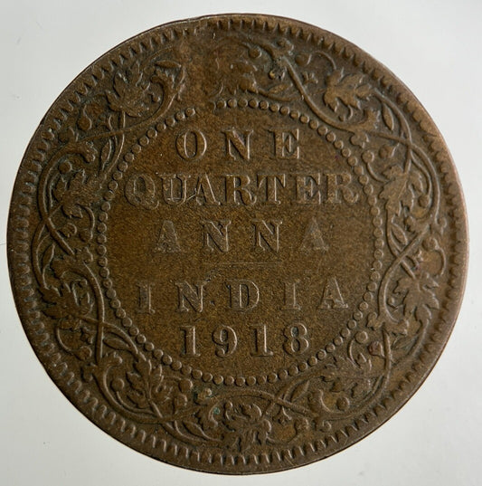 1918 India 1/4 Quarter Anna Coin | Collectable Grade