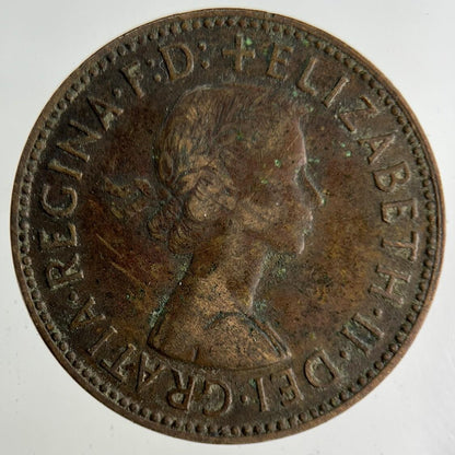1957 Elizabeth II 2nd Half-Penny Coin | Fine Collectable Grade