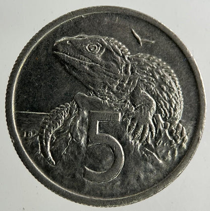 1975 New Zealand 5 Cents Coin | Fine Collectable Grade