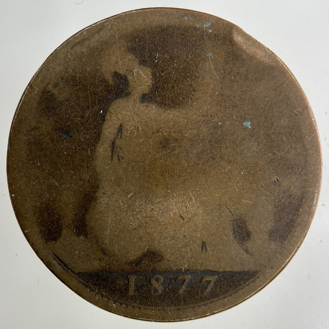 1877 Victoria One Penny Coin | Fair Grade