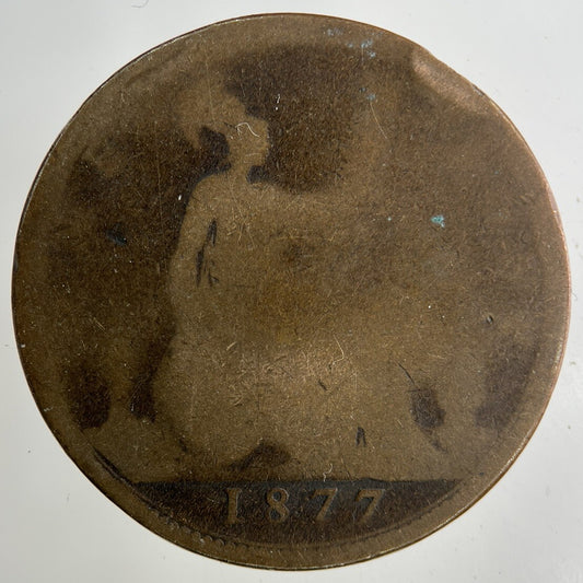 1877 Victoria One Penny Coin | Fair Grade