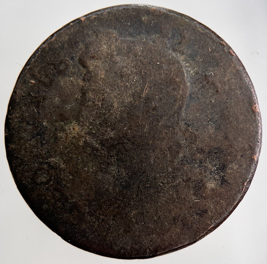 George II 2nd Half-Penny Coin | Worn Grade | a1278