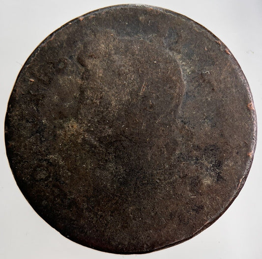 George II 2nd Half-Penny Coin | Worn Grade | a1278