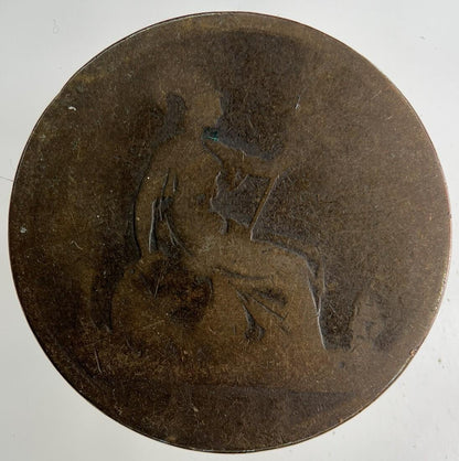 1885 Victoria One Penny Coin | Worn Grade