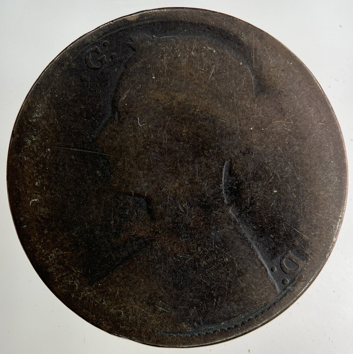 1875 Victoria One Penny Coin | Worn Grade