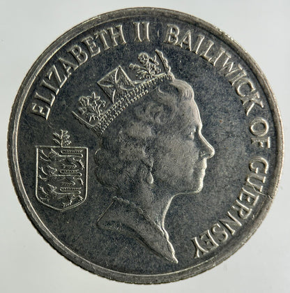 1992 Guernsey 10p Ten-Pence Coin | Fine Collectable Grade
