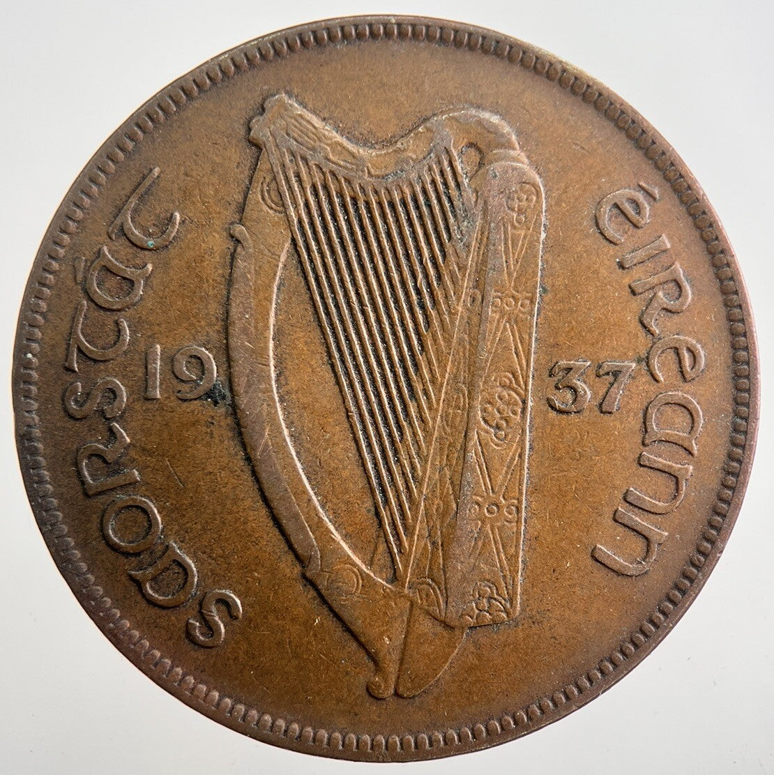 1937 Irish Penny Coin | Fine Collectable Grade | a7467