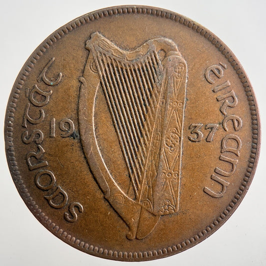 1937 Irish Penny Coin | Fine Collectable Grade | a7467