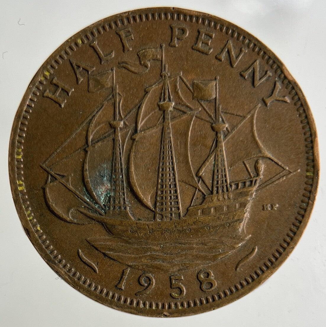 1958 Elizabeth II 2nd Half-Penny Coin | Fine Collectable Grade
