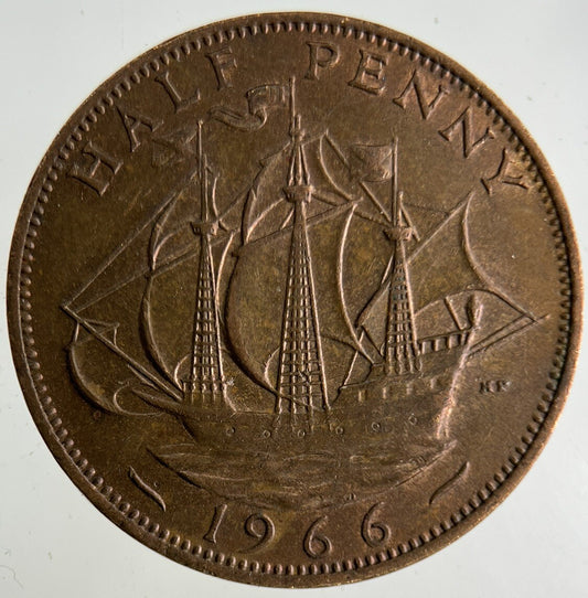 1966 Elizabeth II 2nd Half-Penny Coin | Fine Collectable Grade
