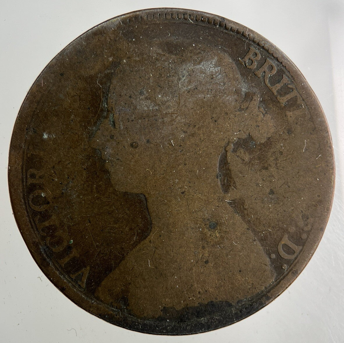 British Victoria One Penny Coin | Worn Grade