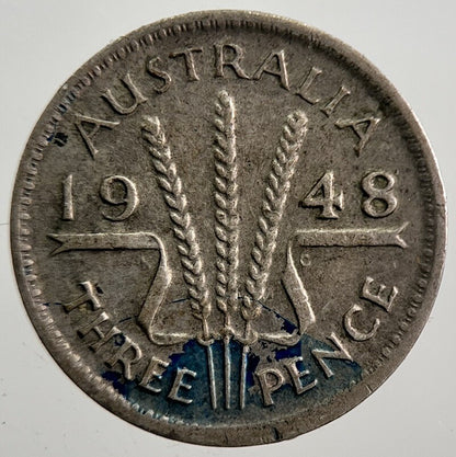 1948 Australia Threepence Silver Coin | Fine Collectable Grade | a7733