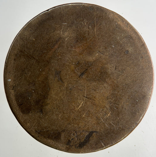 1874 Victoria One Penny Coin | Worn Grade